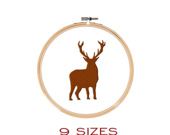 DEER embroidery design. Forest animal machine embroidery file