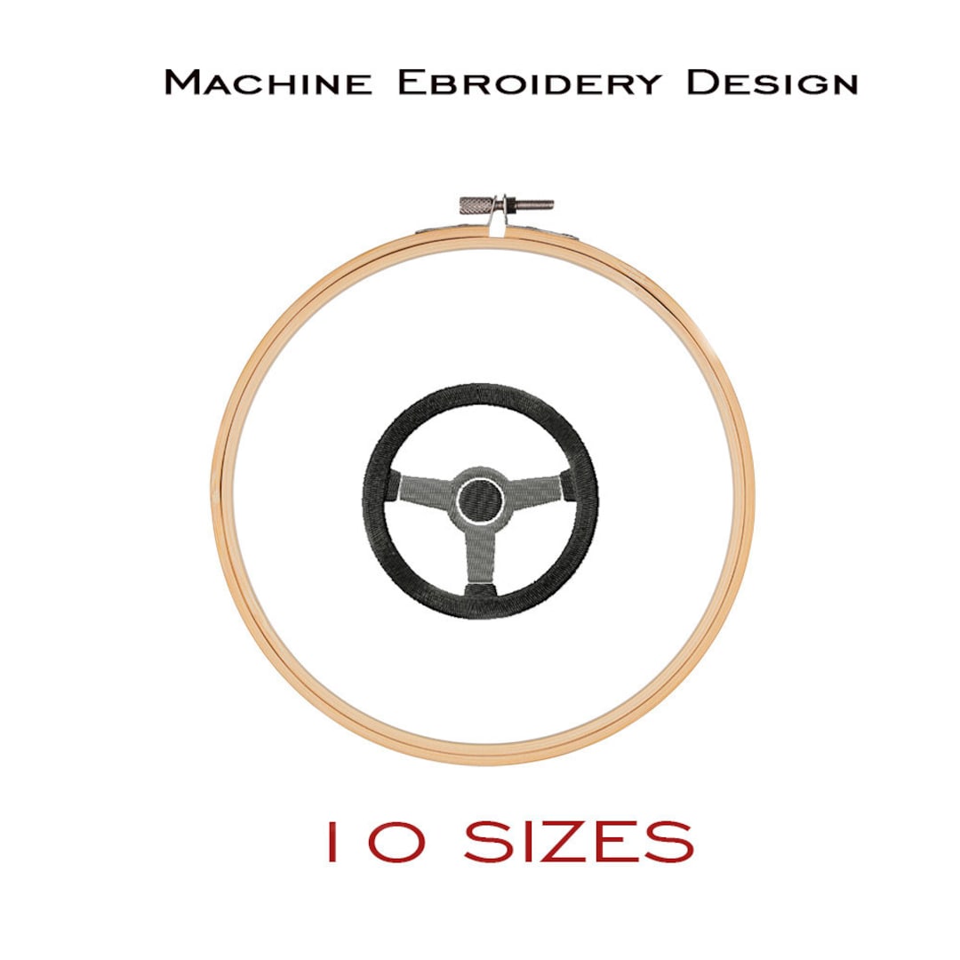STEERING WHEEL Embroidery Design. Car Machine Embroidery Design Etsy