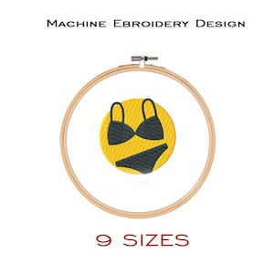 BIKINI embroidery design. SWIMSUIT machine embroidery file