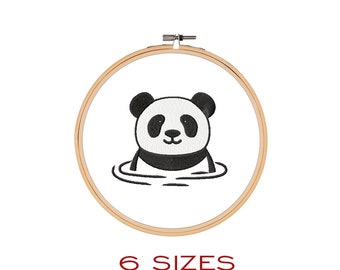 Diseño de bordado PANDA. Archivo de bordado de máquina de mascotas de animales