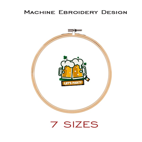Beer Embroidery Etsy