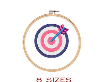 TARGET embroidery design. Destination mark point machine embroidery file