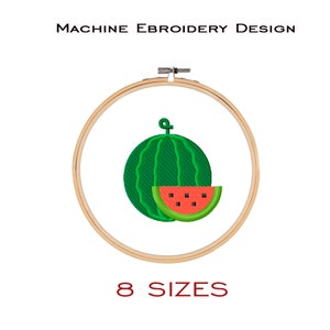 WATERMELON embroidery design. Melon machine embroidery file