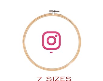DISEÑO DE BORDADO INSTAGRAM. Archivo de bordado de máquina Insta