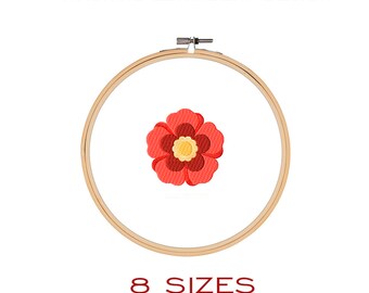 Rose Peony Embroidery Design for Machine (Digital Download)