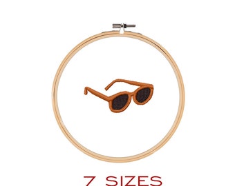 Sunglasses Embroidery File for Machine Embroidery (7 Sizes)