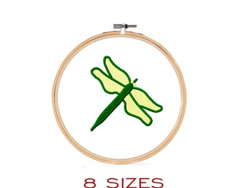 DRAGONFLY machine embroidery file. BUTTERFLY embroidery design.