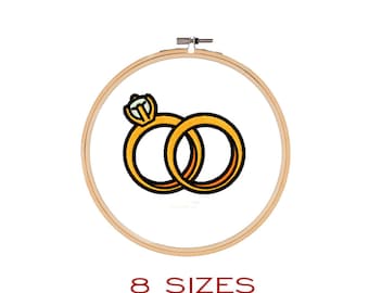WEDDING RING embroidery. Jewelry machine embroidery file