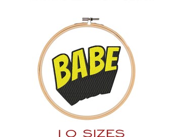 Diseño de bordado BABE. Archivo de bordado de la máquina HONEY BABY