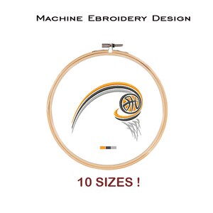 BASKETBALL embroidery design. Sport embroidery design