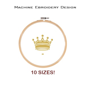 CROWN embroidery design. CORONA embroidery design. KING embroidery