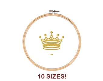Crown Embroidery Design, King Corona (Digital Download)