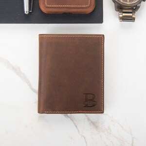 Fathers Day Gift, Personalized Leather Wallet, Gift for Men, Gift for Him, Travel Wallet, Groomsmen Wallet, Gift for Dad, Gift for Brother