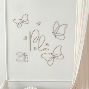 butterflies, name , holz, wooden, decor, kids room , kinderziemer, hearts, love, kinder , motyle farfalle,