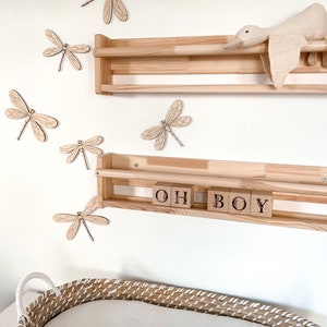 wooden dragonflies babyzimmer kidsroom nursery decor Children Room wooden wall decor