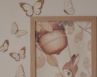 wooden butterflies | decor aus Holz | Wanddekoration | Butterflies decor | Babygirl |