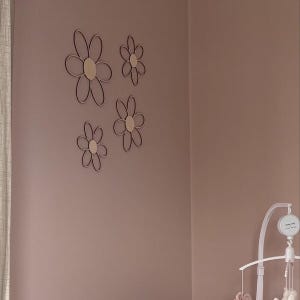Wooden flowers,Blume Wanddeko Kinderzimme nursery wooden , wall script , wooden wall decoration , Kinderzimmer Dekoration , Wanddekoration image 2