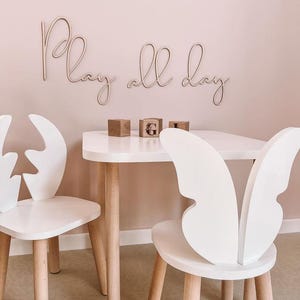 Jogar o dia todo | placa de madeira, | berçário | decoração de parede | placa para sala de jogos | Schriftzug Holz Kinderzimmer |