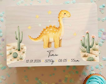 Erinnerungskiste Dinosaurier, Geschenk Geburt, Geburtsgeschenk, Baby Geschenk, Erinnerungsbox Baby, Taufe Geschenk, Spielzeugkiste