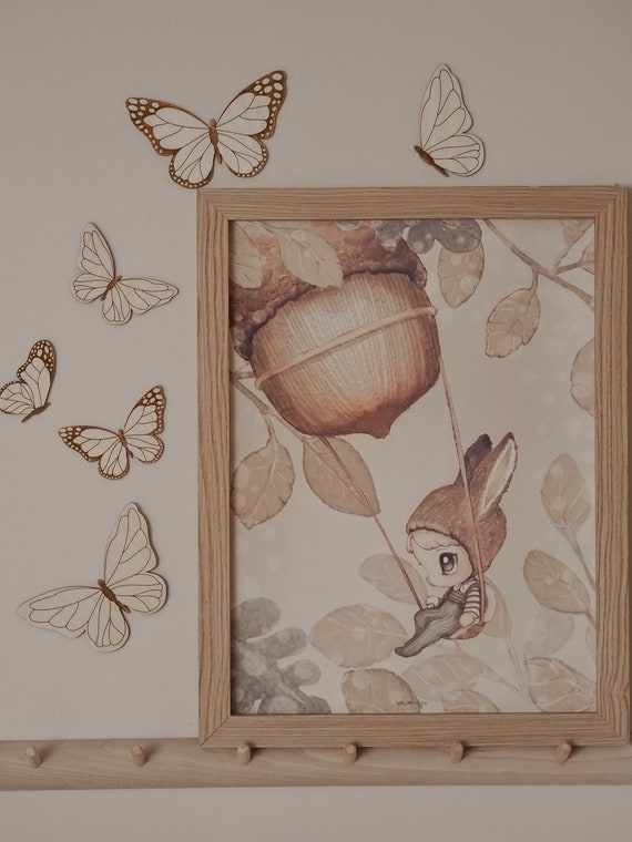 wooden butterflies | decor aus Holz | Wanddekoration | Butterflies decor | Babygirl |