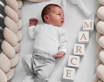 baby gift|  Personalized Name Blocks , personalisierte Holzwürfel , Floral Wood Blocks , Alphabet Blocks  , Holzwürfel mit Gravur