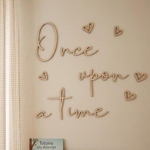 Once Upon a Time Wall Decor | Wooden Nursery Sign | Kids Room Decor
