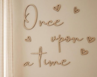 Once Upon a Time Wall Decor | Wooden Nursery Sign | Kids Room Decor