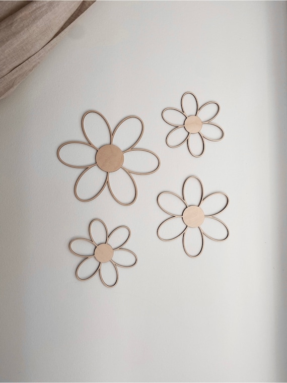 Wooden flowers,Blume Wanddeko Kinderzimme nursery wooden , wall script , wooden wall decoration , Kinderzimmer Dekoration , Wanddekoration