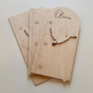 Wooden Growth Chart Geese Wachstumstabelle Gänse Toise Bébé Bois Décoration Murale Chambre Enfant Boho Kinderzimmer Bild 8