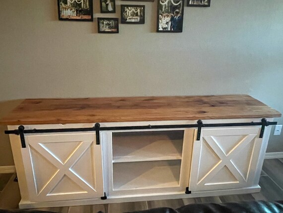 Sliding Barn Door Console Farmhouse Entertainment Center Tv Sliding Barn Door Console Farmhouse, Sliding Barn Door Console Table