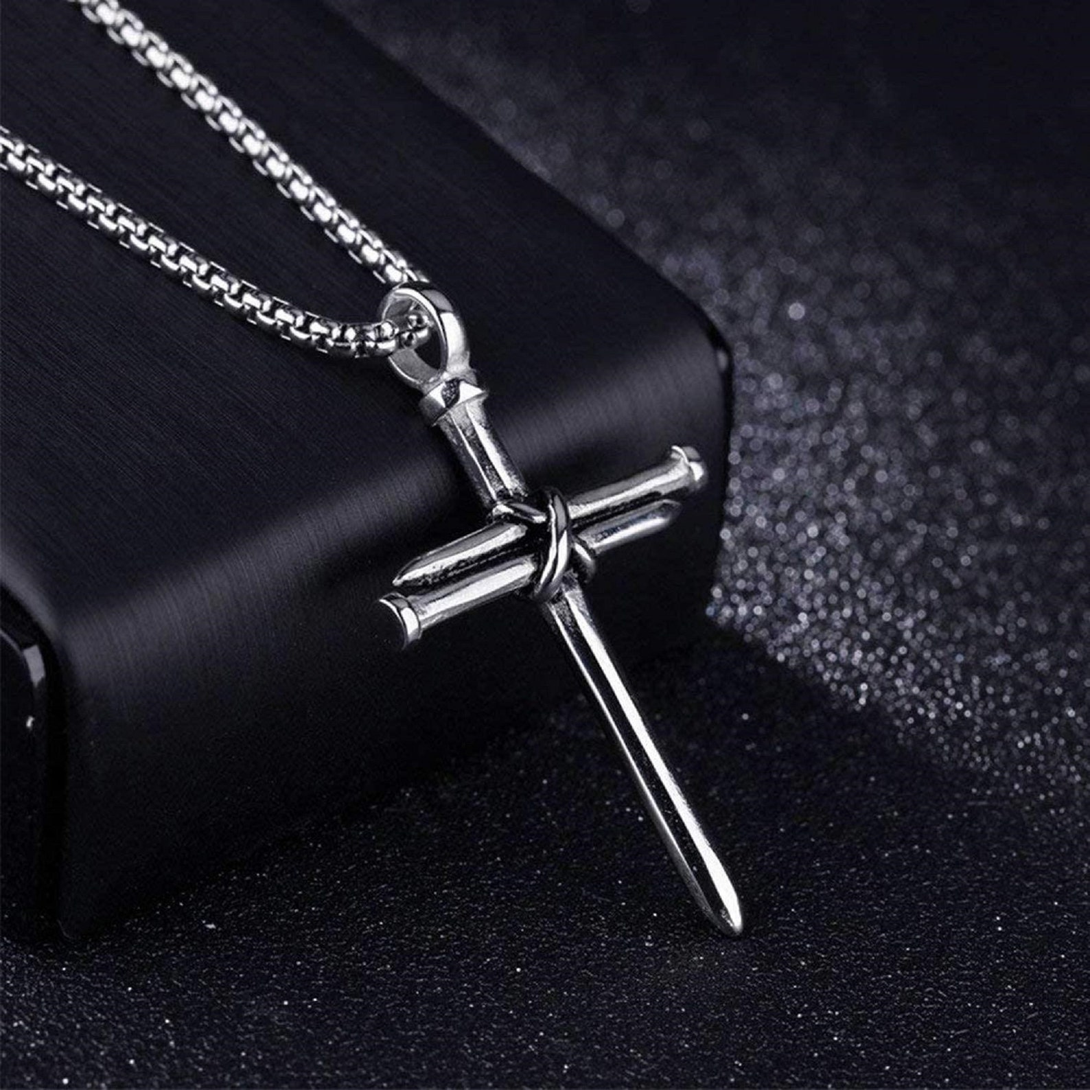 Cross Necklace Menboys Cross Necklaceboys Cross Pendant Etsy