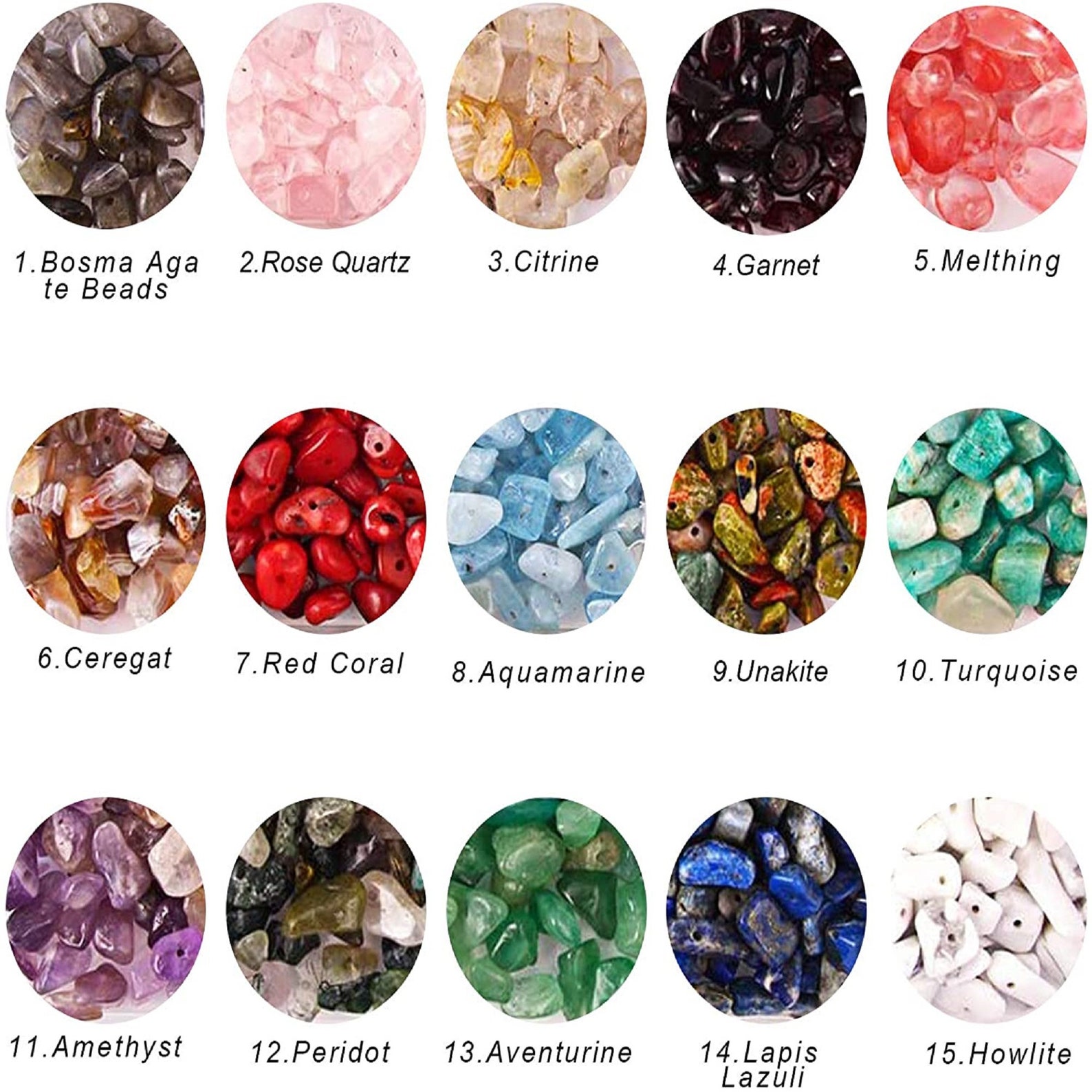 Jewellery Making Kit 844pcs Natural Chip Gemstone Beads15 Etsy UK
