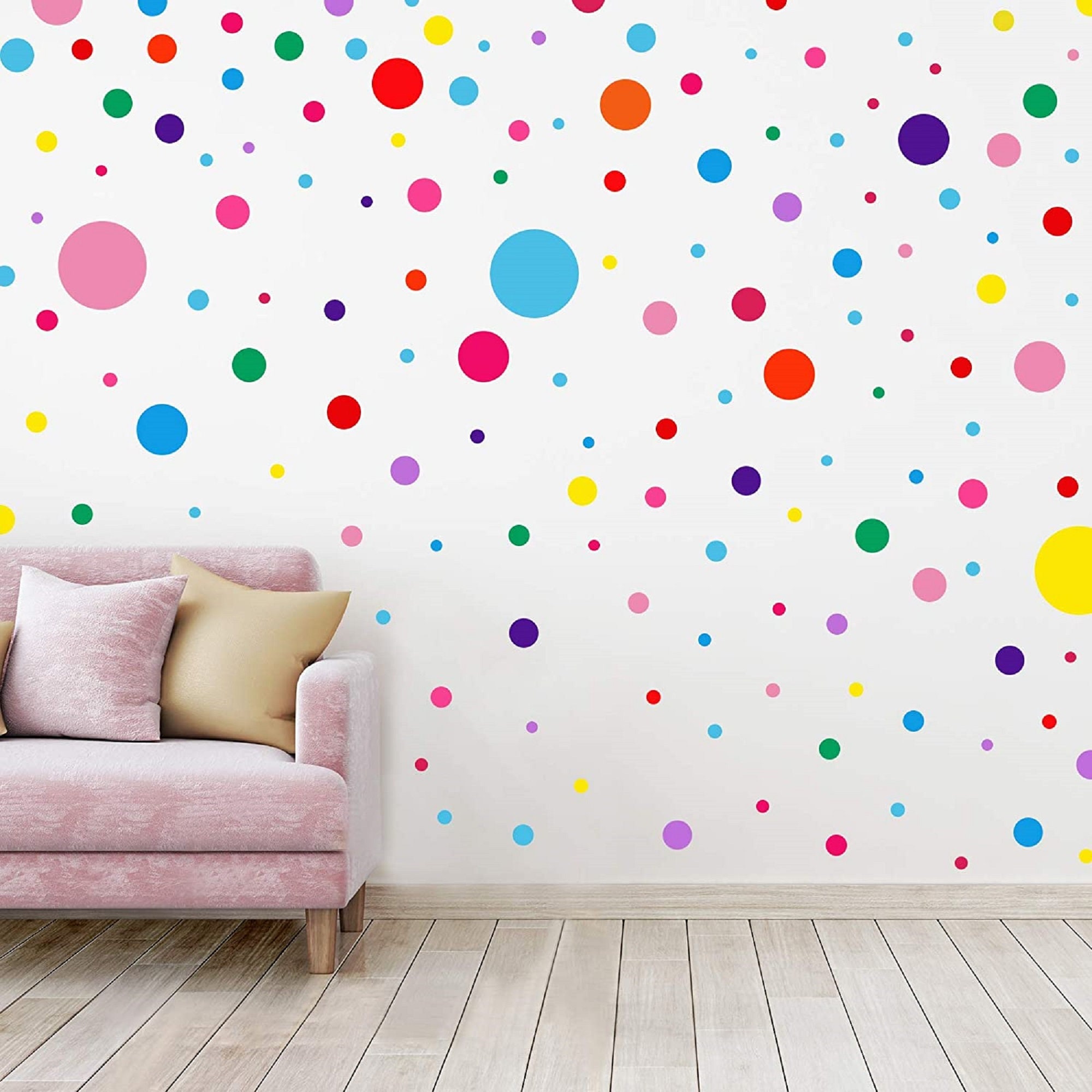 Mural Sticker Dots Stickers 3 Colors Art Decal Decor Polka Round Wall Decal FM Mural Sticker Dots Stickers 3 Colors Art Decal Decor Polka Round Wall Decal FM