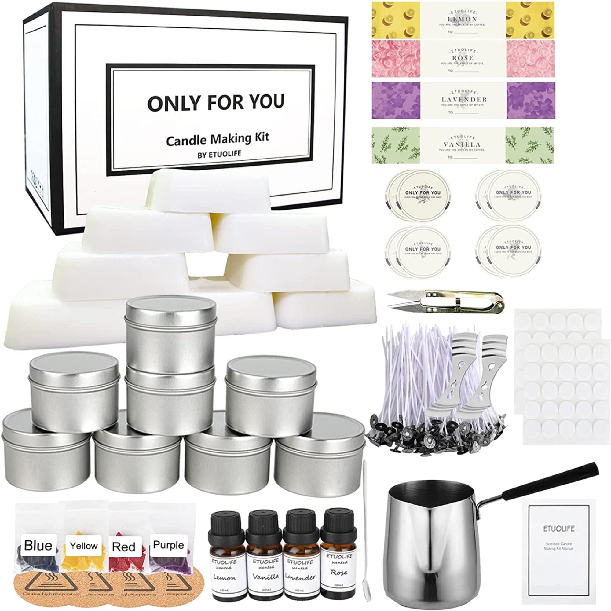etuolife Complete Candle Making Kits for Adults Beginners,DIY