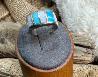 MOP and Howlite Silver Band