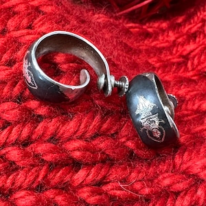 SIAM Sterling Hoop Earrings - Screw back