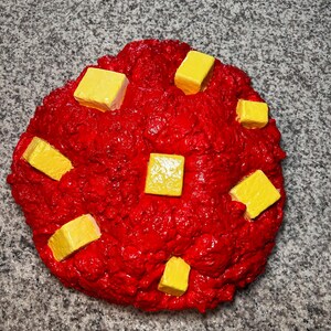 Jumbo Red Velet Cookie with White Chocolate Chunks - Giant Cookie Decor - Jumbo Cookie - Wall Art - Big Fake Cookie