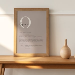 Poster "Opa", Print, Din A4, Bild, Karte, Geschenk, Bedanken, Opa, Großeltern, Digital, Download, Vorlage, PDF, Deutsch