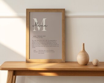 Poster "Mama", Print, Din A4, Image, Card, Gift, Thank You, Mother, Mother's Day, Digital, Download, Template, PDF, German