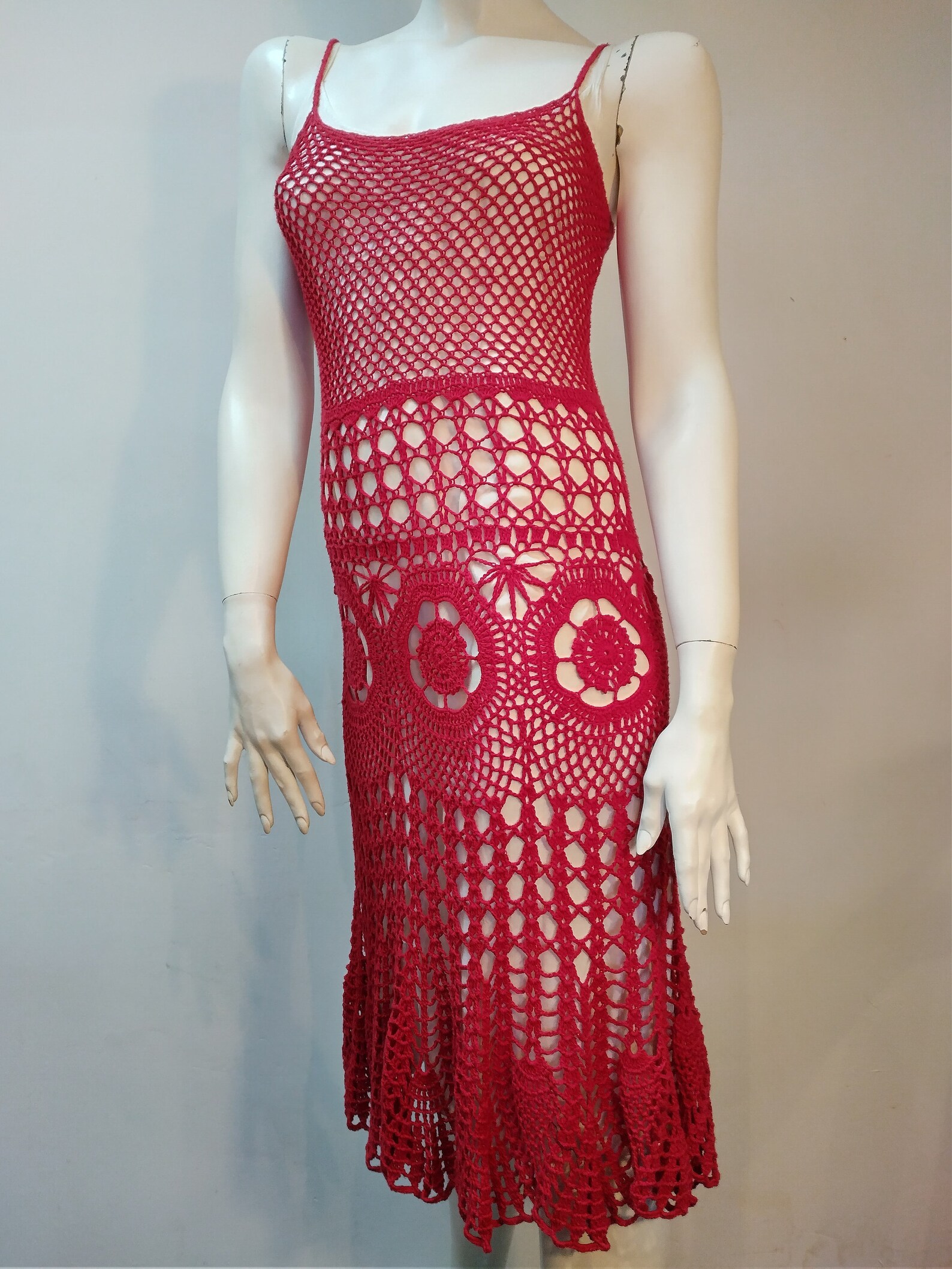 Crochet Dress Beach Dress Handmade Dress Knitted Dress Etsy