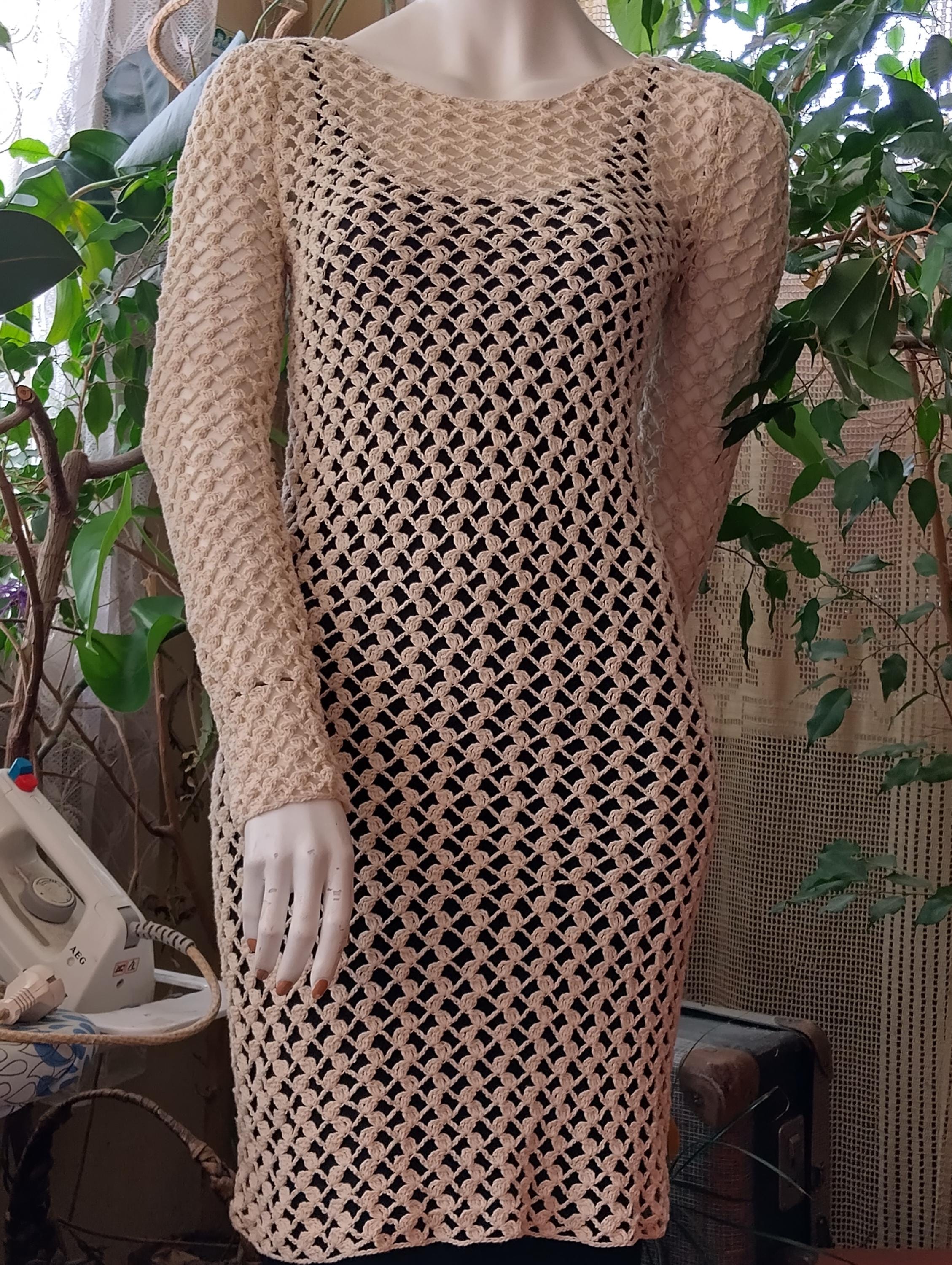chinese dress ladies RATTAN HAND CROCHET MINI DRESS main image 1