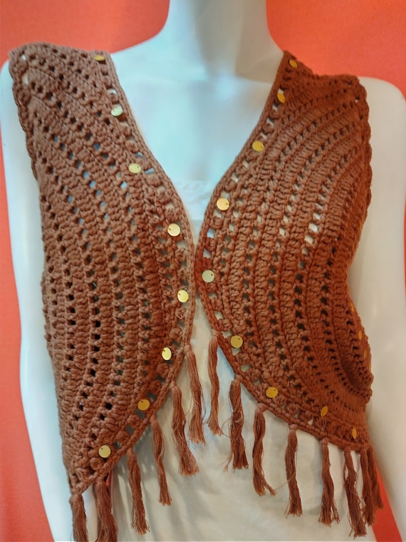Crochet hippie vest outlet