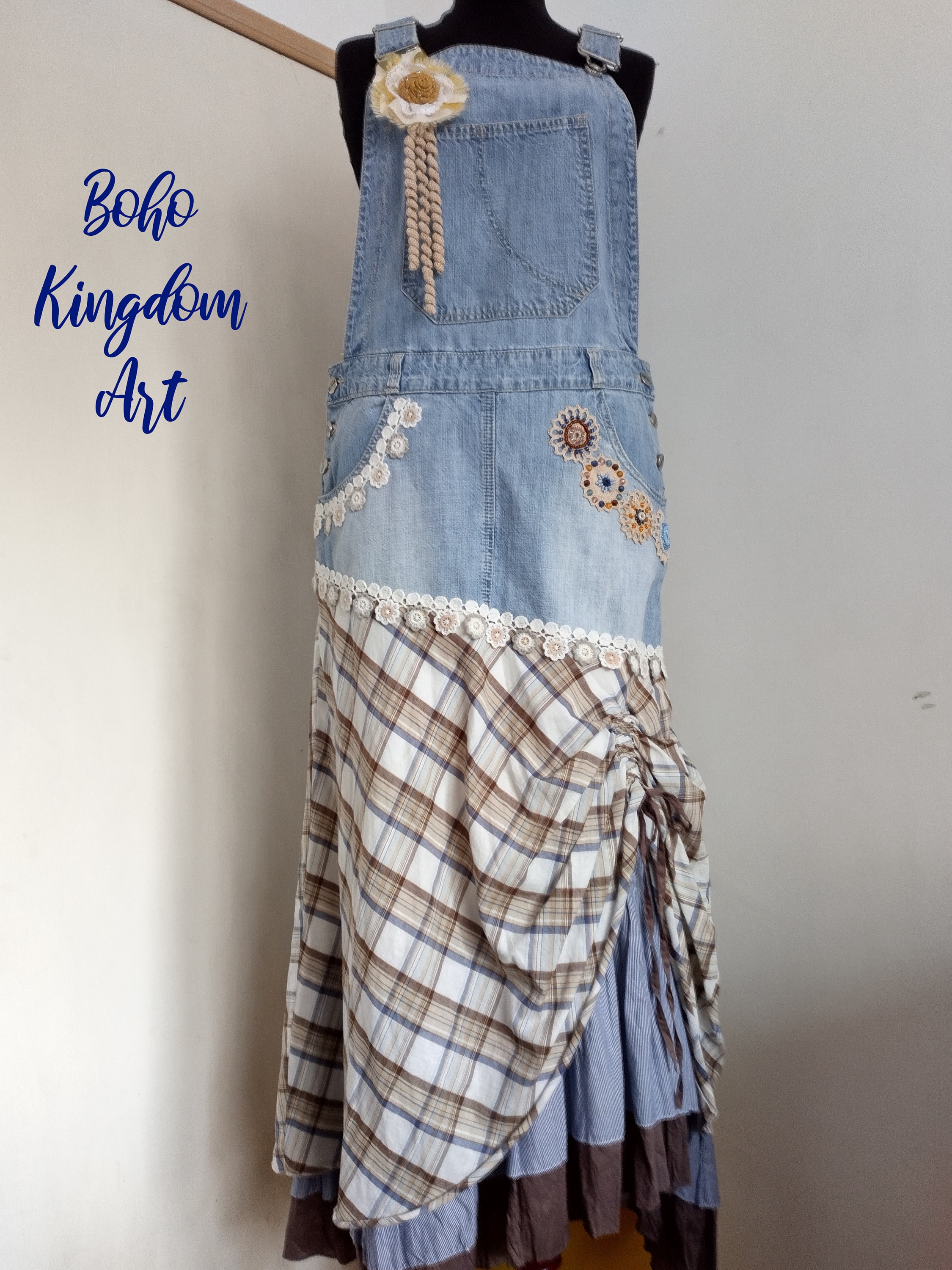 Denim Dungaree Skirt - Etsy UK