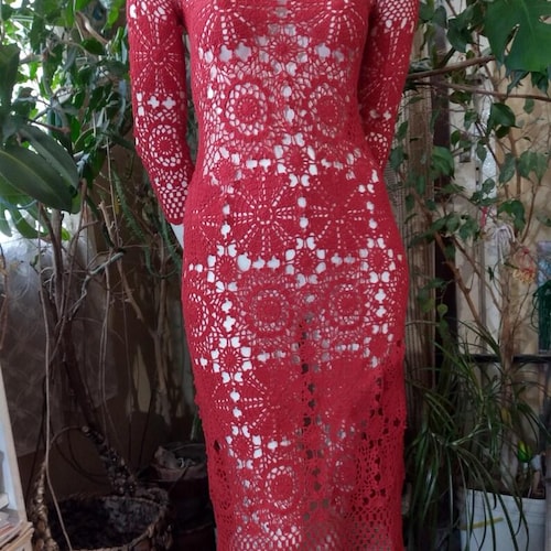 crochet long sleeve cover up dress Sheer Knit Up: Cover – Great Expectation and festivals. details_chest-85 Handmade Jamaica Rasta Crochet Taille:43