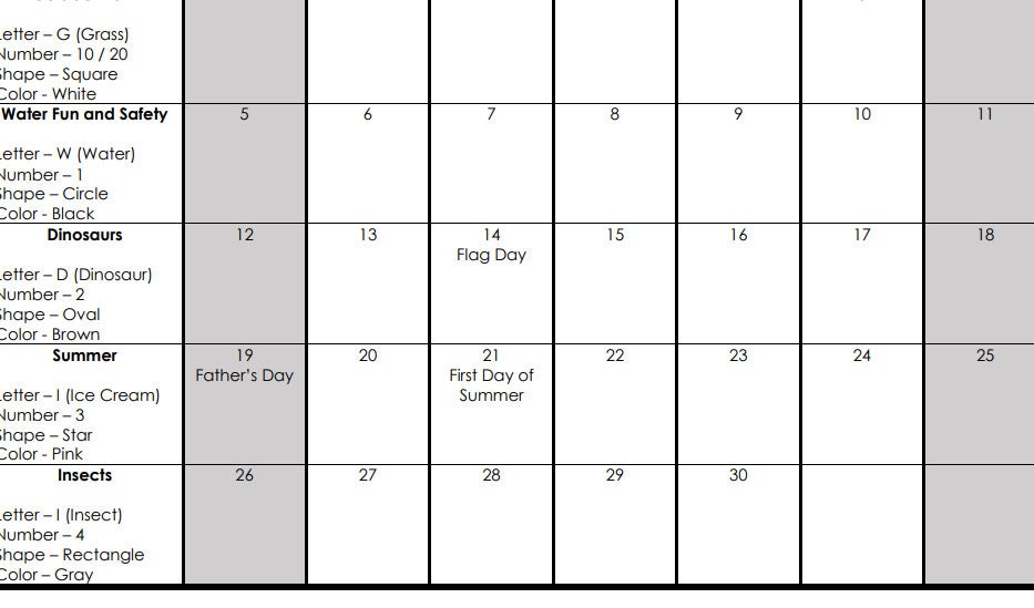 52 WEEKLY THEMES for Early Childhood in a Calendar Format Etsy