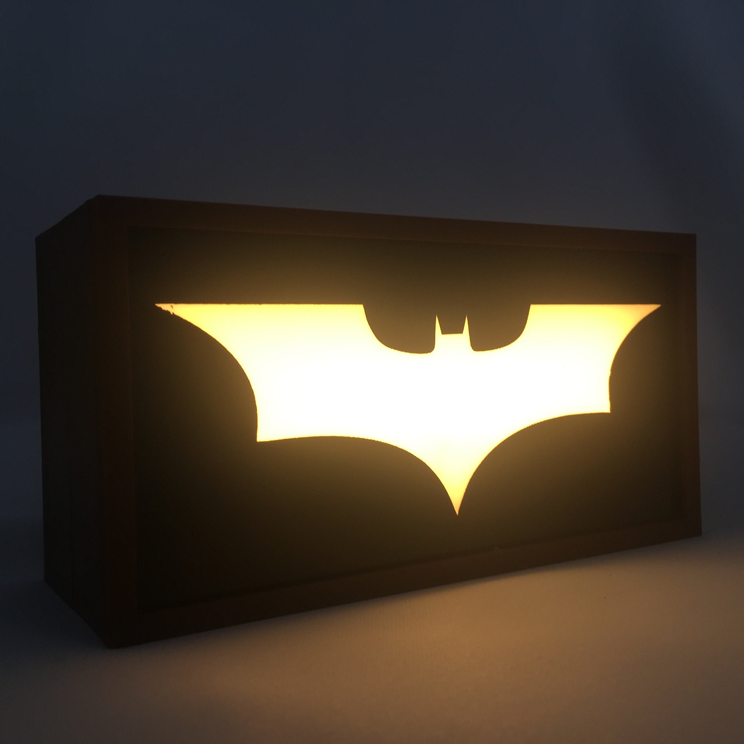 Batman Logo Desk Lamp Gift For Batman Fans Full Lightbox Etsy
