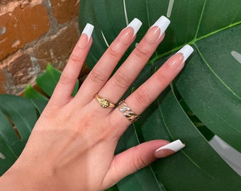 White Classic French Tips - Press on nails UK