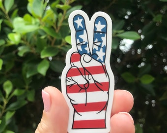 U24 - Adesivo per auto Peace Finger Japan
