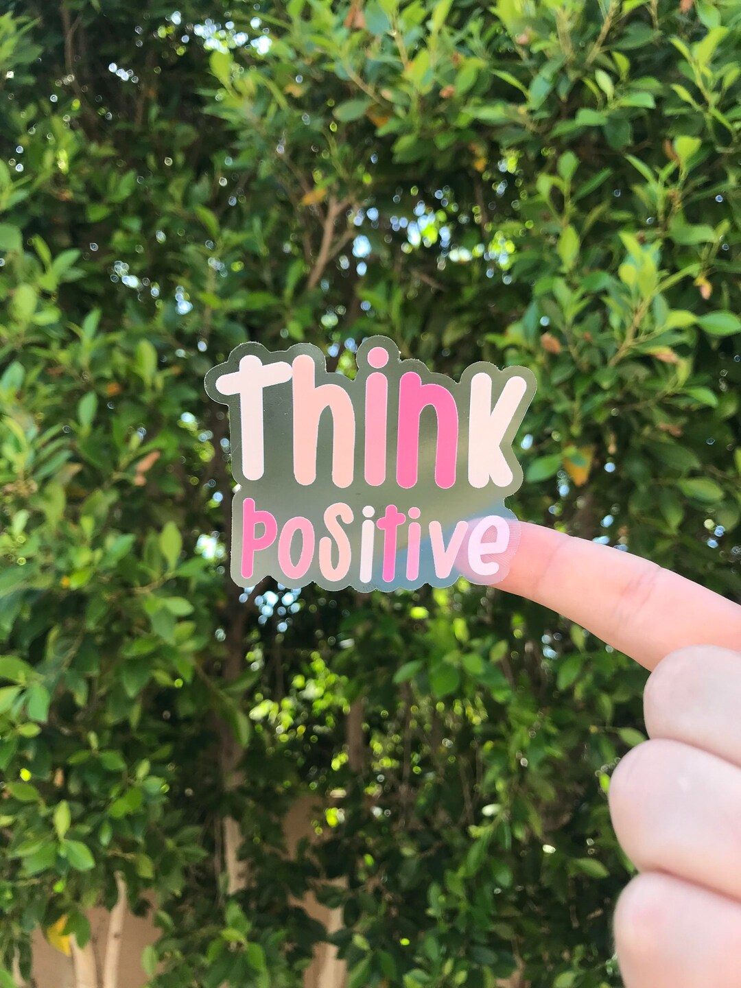 Think Positive Clear Vinyl Sticker: Mental Health Reminder - Etsy