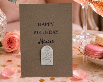 Personalised Birthday Card for September birthday, September Morning Glory Birth Flower Month Gift, September cards for best friend